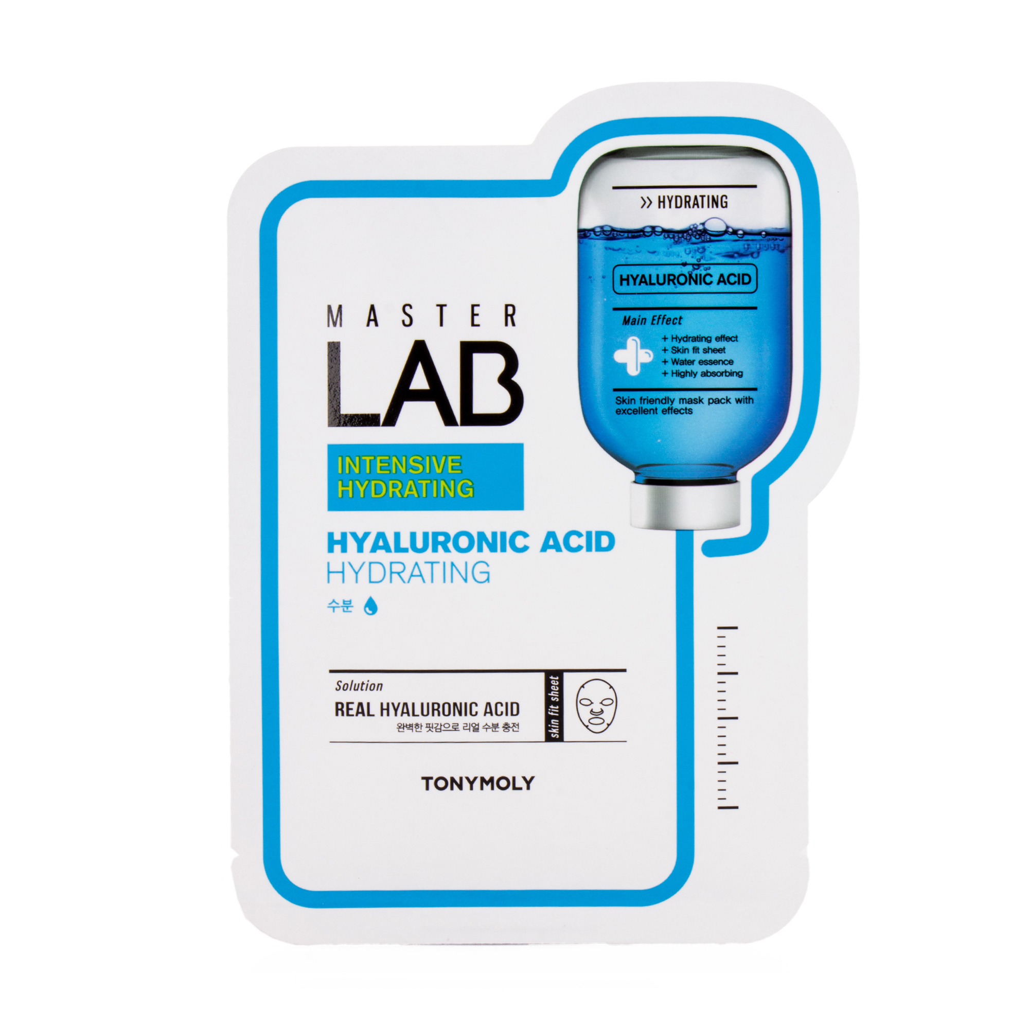 Тканинна маска для обличчя Tony Moly Master Lab Hyaluronic Acid Mask з гіалуроновою кислотою, 19 г